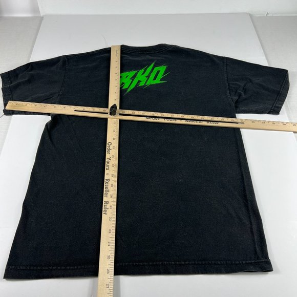 WWE RKO Randy Orton The Viper Shirt Medium Black & Green Faded Short Sleeve Tee - Picture 9 of 13